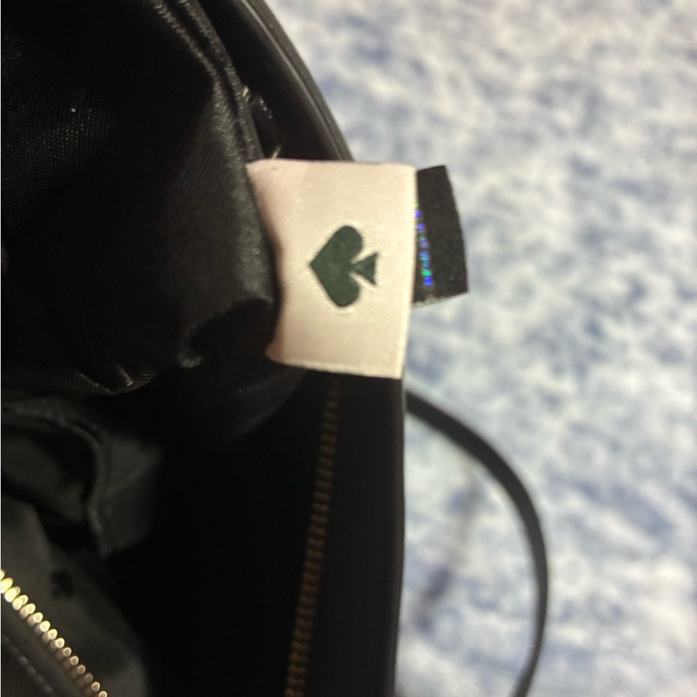 NWOT Kate Spade Perry Elegant Black Leather Shoulder Bag w Strap New York Perry - Picture 8 of 8